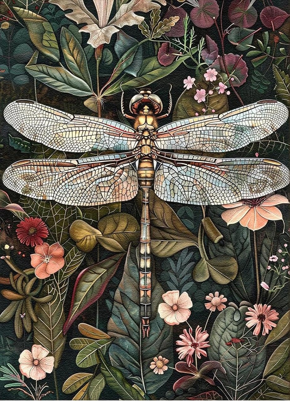 Dragonfly Diamond Art Kits for Adults (DP00812) 11.8 x 15.7 x 0.74 inches